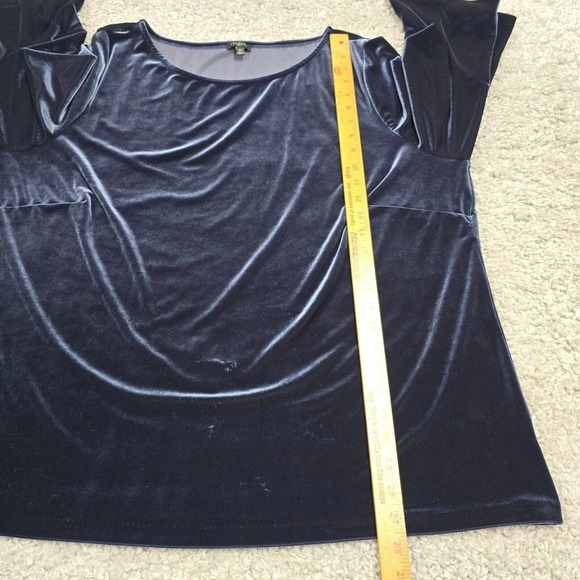 Talbots Shirt Women 3X Velvet Bell Sleeve Scoop Neck Stretch Whimsigoth READ - Picture 10 of 12
